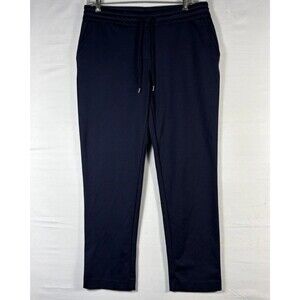 Dalia Womens  Lightweight Pull on Soft Pants Tie Blue Medium